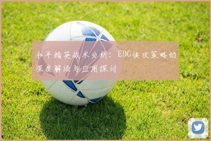 和平精英战术分析:EDG快攻策略的深度解读与应用探讨